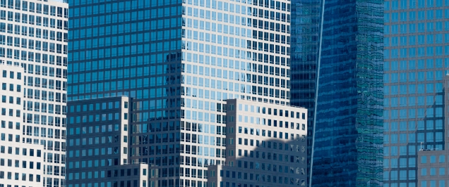 Glass buildings in New York