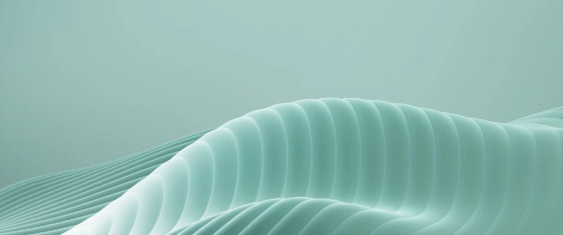 Abstract teal shapes