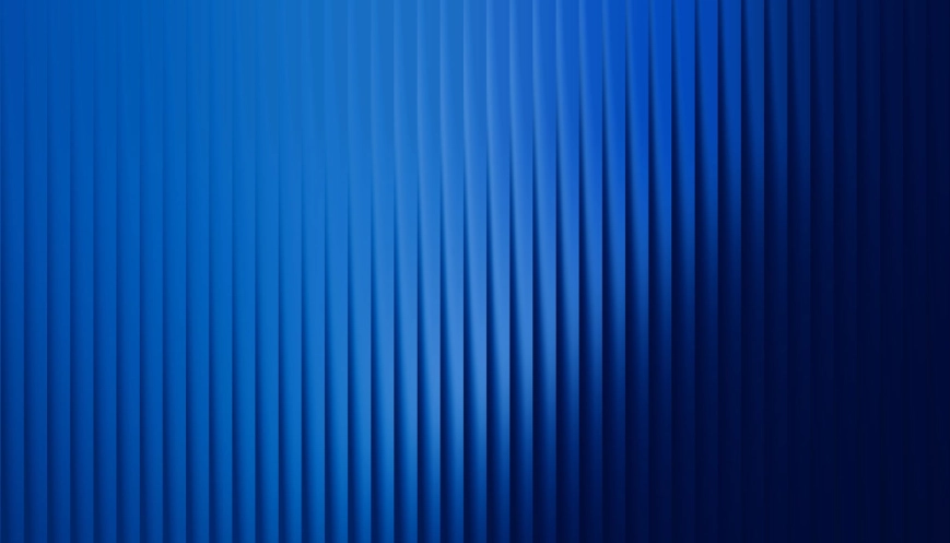 Abstract blue vertical ribbed background with gradient effect