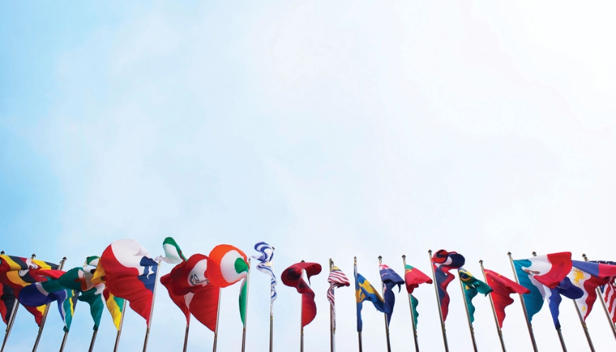 |Peoples Republic of China flag, stock market, exchange economy and Trade, oil production, container ship in export and import business and logistics.