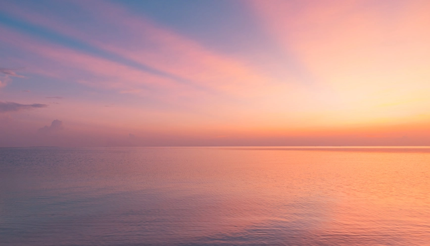 Sunset across an ocean
